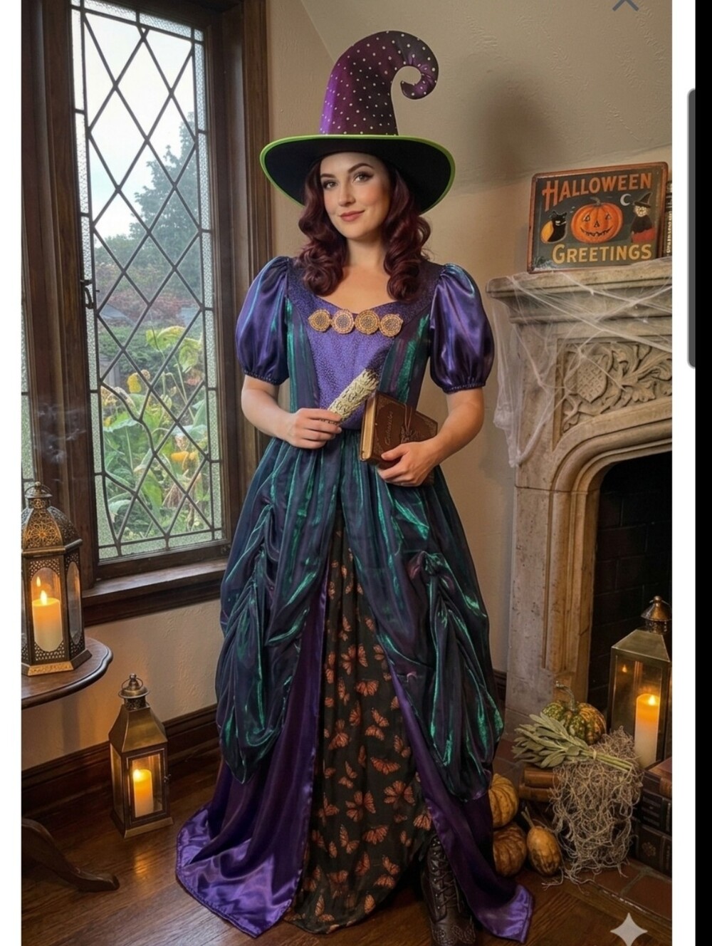 Complete 2-Piece Costume Set Vintage 90s Nena Whimsigoth Witch / Size S 4